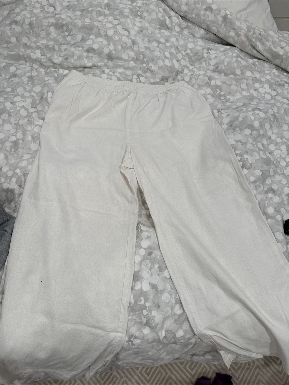 Wayf Cream Wide Leg Pants
